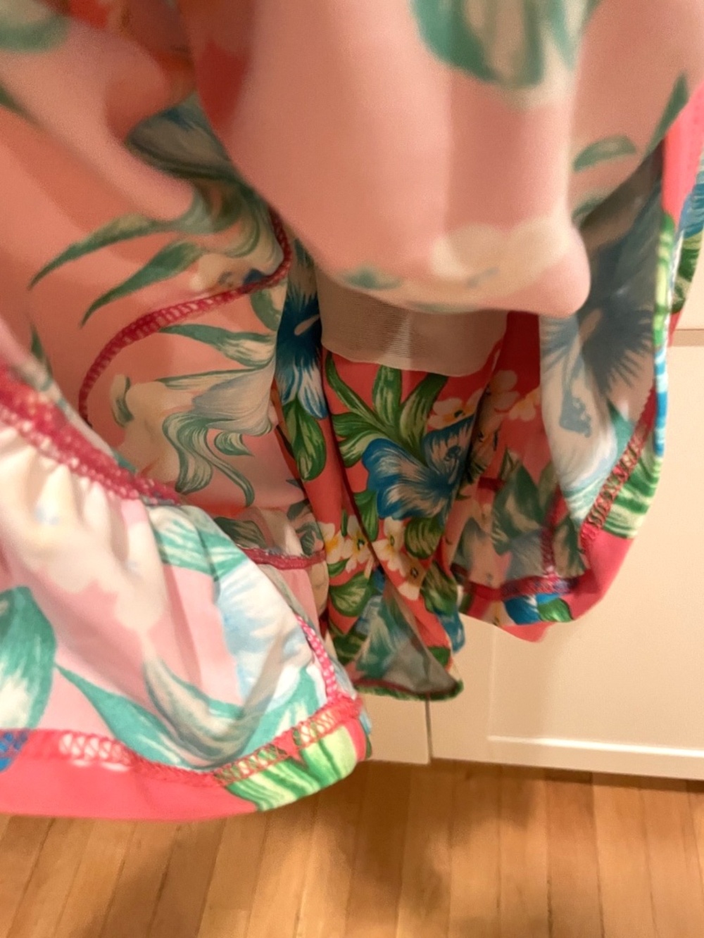 Ocean Dream Signature Pink Tropical Flowers Halter One Piece Swimsuit - Picture 6 of 6